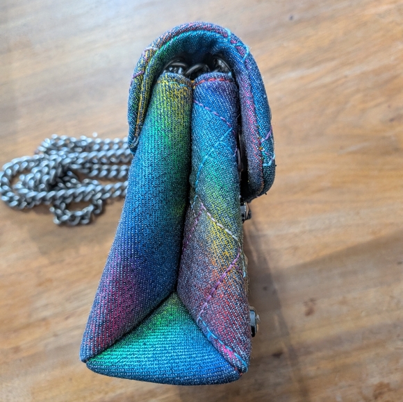 Kurt Geiger London Jeweled Rainbow Kensington Bag - Metallic Denim - Picture 2 of 9